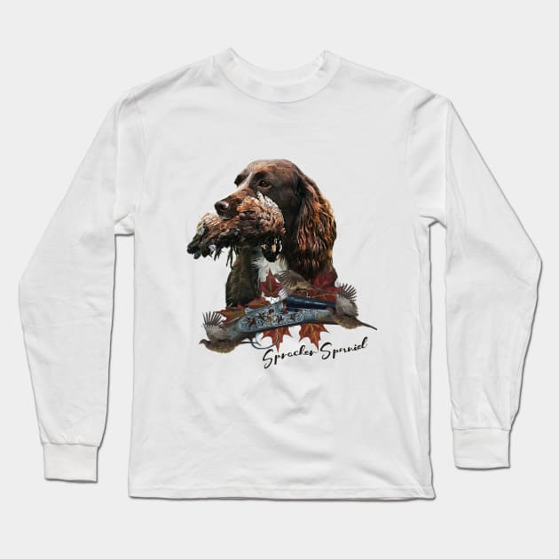 The Sprocker Spaniel , Gun dog Long Sleeve T-Shirt by German Wirehaired Pointer 